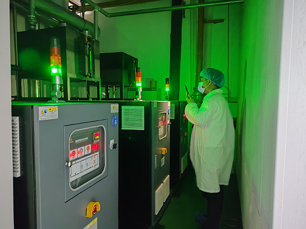 油炸车间裹衣筒控温96KW模温机——应用案例